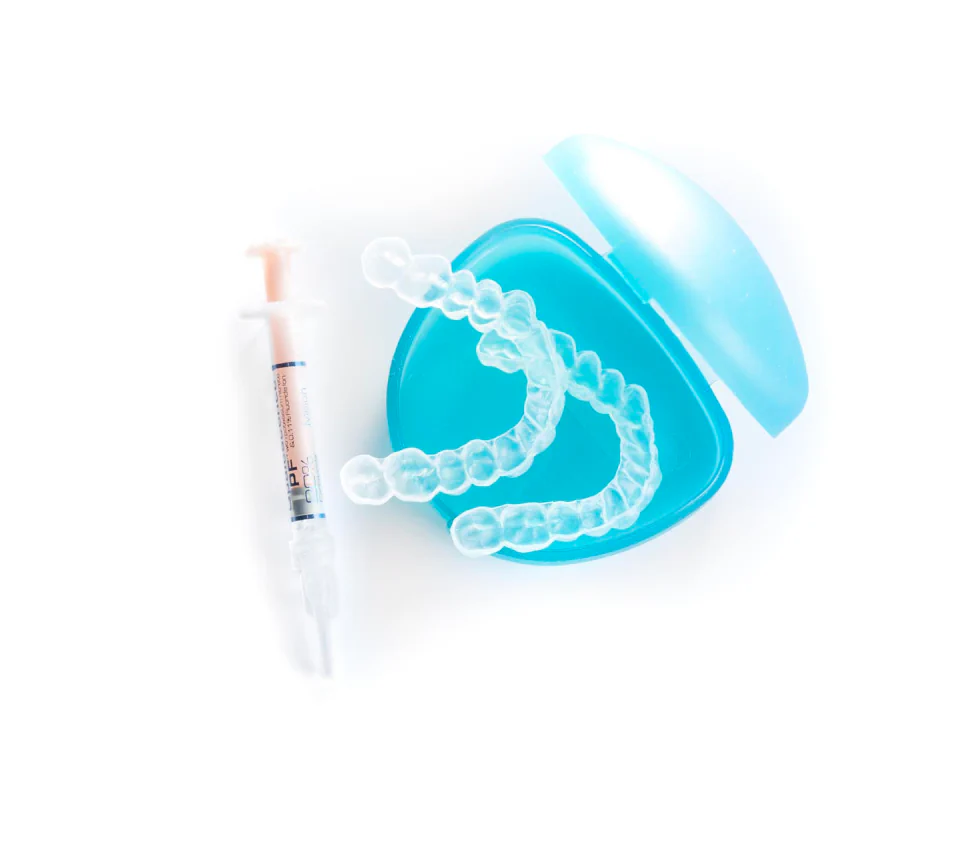 Custom teeth whitening trays available at Palos Heights Family Dental in Palos Heights, IL