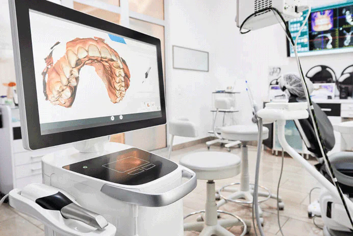 CEREC Digital Dental Scanner and Crown Milling Unit at Palos Heights Family Dental in Palos Heights, IL